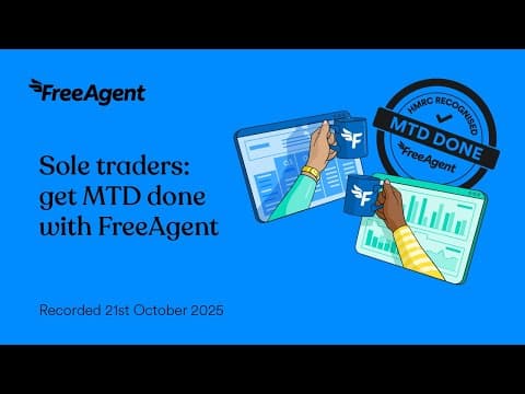 Sole traders: get Making Tax Digital done with FreeAgent