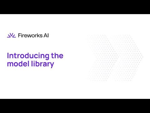 Introducing Fireworks: Part 1 - The Model Library