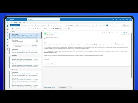 Outlook integration | OpenText Core Content Management