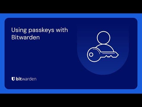 Using passkeys with Bitwarden