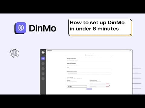 How to set up DinMo in under 6 minutes