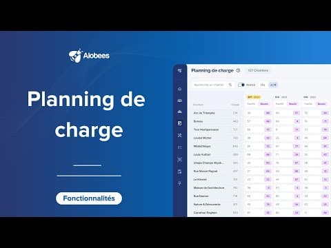 Fonctionnalité Alobees BTP : Planning de charge