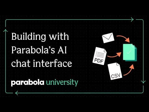 Building fundamentals | Parabola's AI chat interface