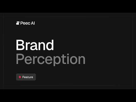 New in Peec AI: Brand Perception