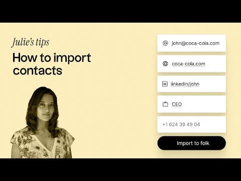 2. How to capture contacts fast with folk CRM | Getting Started series