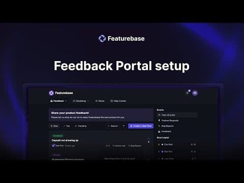 Featurebase | Feedback Portal setup