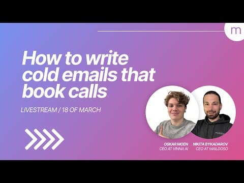 How To Write Cold Emails That Book Calls - Maildoso/Oskar Moen