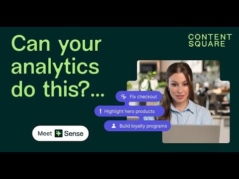 Sense AI: get faster, smarter insights from your Contentsquare data