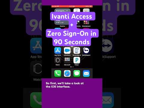 Ivanti Micro-Demo: Ivanti Access + Zero Sign-On in 90 Seconds #shorts