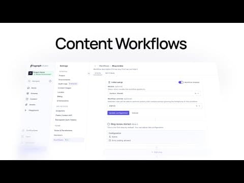 Keeps your team aligned and your content flowing with Hygraph Content Workflows