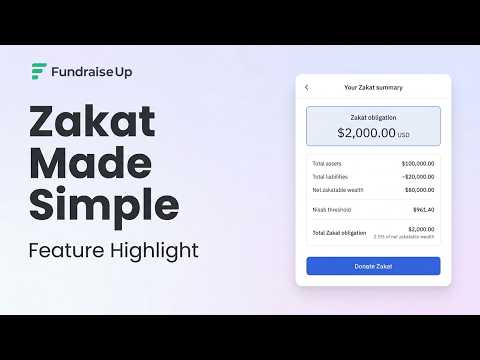 Fundraise Up Zakat Calculator: Calculate Zakat and Donate in One Flow