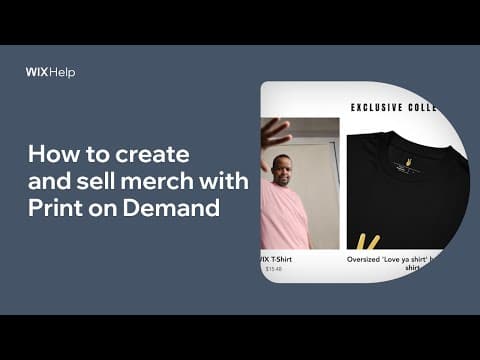 How to create and sell merch with Print on Demand | Wix