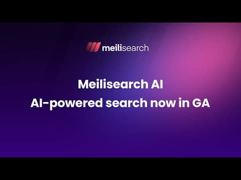 Meilisearch AI - now generally available