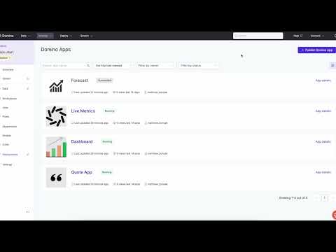 What's new with Apps in Domino 6.2 | Domino Data Lab