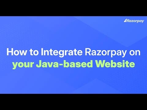 Razorpay Payment Gateway Integration in Java website