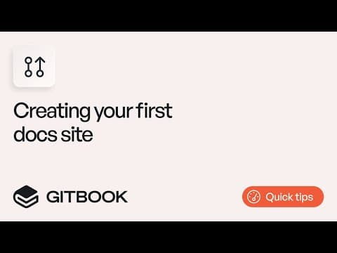 Creating your first docs site