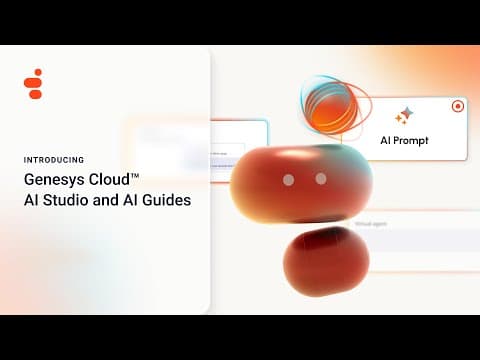 Genesys Cloud AI Studio and AI Guides for the agentic AI era