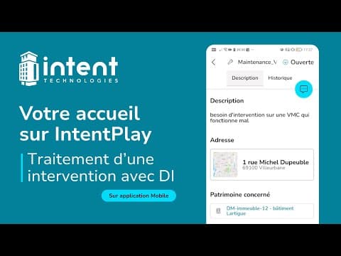 IntentPlay Mobile : Traitement d'une intervention avec DI