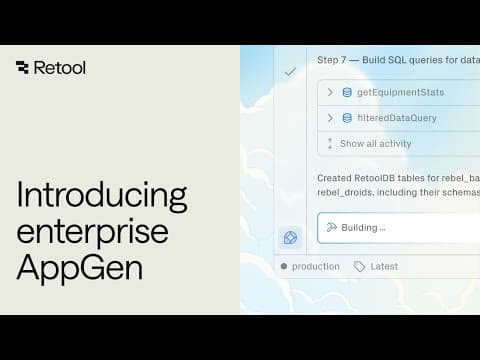 Introducing Enterprise AppGen: AI-Assisted Development from Retool
