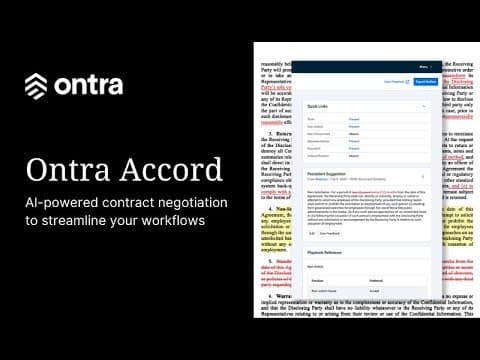 Ontra Unveils Accord, AI-Powered Contract Negotiation Software