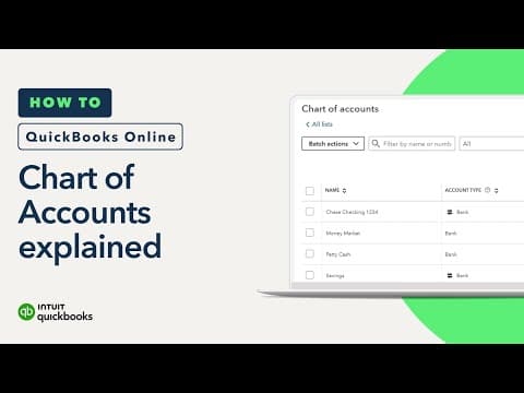 Understanding how the chart of accounts works in QuickBooks Online