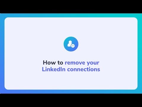 How to remove your LinkedIn connections
