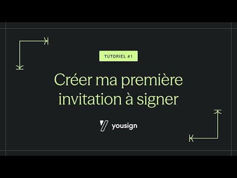 Comment créer une invitation à signer ?