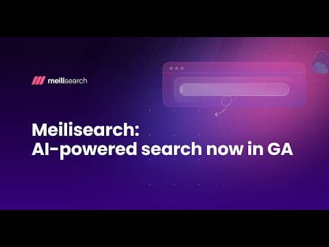 Meilisearch AI-powered search in GA: release overview