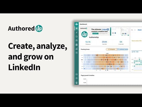 Create, Analyze, and Grow on LinkedIn with AuthoredUp