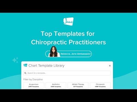 Top Templates for Chiropractic Practitioners #janeapp #charting #notetaking #chiropractic