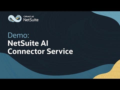 NetSuite AI Connector Service for Claude: Demo