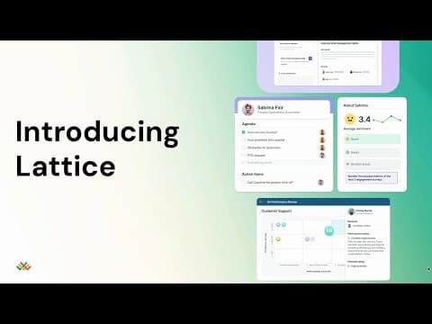 Lattice Talent Suite Product Walkthrough