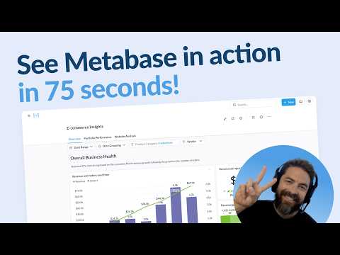Metabase tour: See Metabase in action in 75 seconds