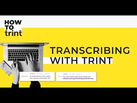 How to Trint - Transcribing with Trint