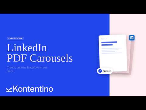 How to Create & Approve LinkedIn PDF Carousels in Kontentino