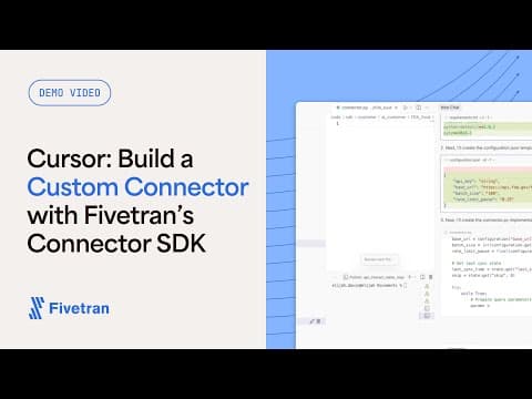 Cursor: Using AI to build a custom connector with Fivetran’s Connector SDK