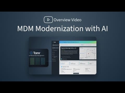MDM Modernization with AI Overview